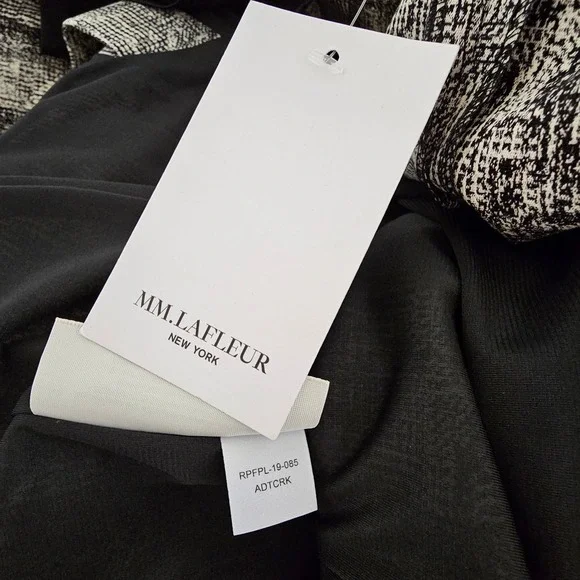 M.M. LAFLEUR NWT Aditi Crackle Sleeveless Black & Cream Dress Sz +3 (US 3X) - Picture 11 of 15